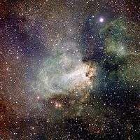 First image of the Omega Nebula by the VLT Survey Telescope (ESO).