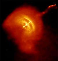 Vela pulsar, a rotating neutron star