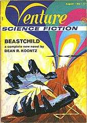 Cover shows a drawing of a pair of hands with needles for fingernails with a spaceship flying between the hands. In the background is an impressionistic drawing of a volcano erupting.