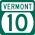 Vermont Route 10 marker