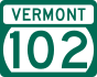 Vermont Route 102 marker