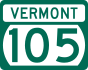 Vermont Route 105 marker