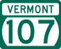 Vermont Route 107 marker