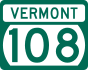 Vermont Route 108 marker