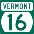 Vermont Route 16 state marker