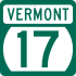 Vermont Route 17 marker