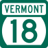 Vermont Route 18 marker