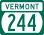 Vermont Route 244 marker