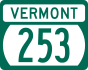 Vermont Route 253 marker