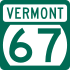 Vermont Route 67 marker