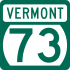 Vermont Route 73 state marker