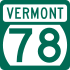Vermont Route 78 marker