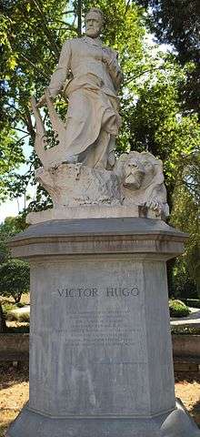  Statue of Victor Hugo in Rome, Italy.