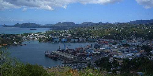 View of the port of Castries
