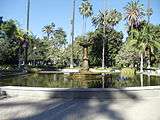 View of the Margaret J. Anderson Fountain in the Will Rogers Memorial Park