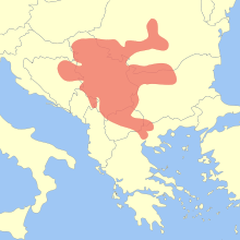 Map showing the extent of the Vinča culture within Central Europe and Southeastern Europe.
