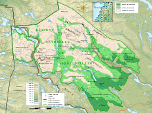 Carte des Carte des étages de végétation dans la réserve.