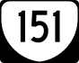 State Route 151 marker