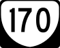 State Route 170 marker