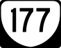 State Route 177 marker
