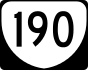 State Route 190 marker