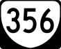 State Route 356 marker
