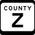 Wisconsin County Truck Highway Z route marker