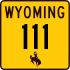 Wyoming Highway 111 marker