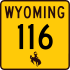 Wyoming Highway 116 marker