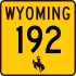 Wyoming Highway 192 marker