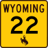 Wyoming Highway 22 marker