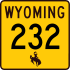 Wyoming Highway 232 marker