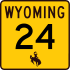 Wyoming Highway 24 marker