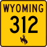 Wyoming Highway 312 marker