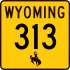 Wyoming Highway 313 marker
