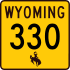 Wyoming Highway 330 marker