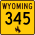 Wyoming Highway 345 marker