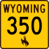 Wyoming Highway 350 marker