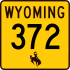 Wyoming Highway 372 marker