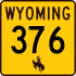 Wyoming Highway 376 marker