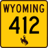 Wyoming Highway 412 marker