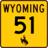 Wyoming Highway 51 marker