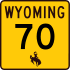 Wyoming Highway 70 marker