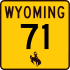 Wyoming Highway 71 marker