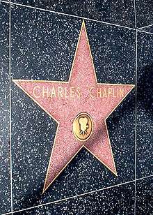 Photograph of Charlie Chaplin's star on the Walk of Fame