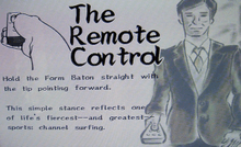 Instructions explaining how to hold the video game remote control.