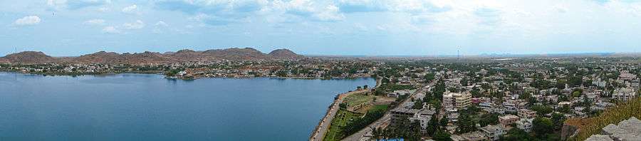 View of Raichur city and lake Aam Talab