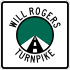 Will Rogers Turnpike marker