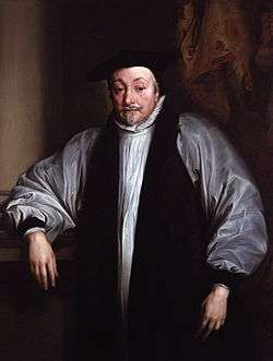 Portrait of William Laud in clerical garb.