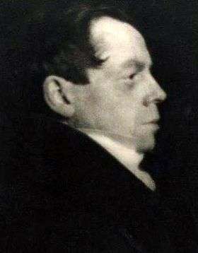 a black-and-white portrait photograph of William Nicholson